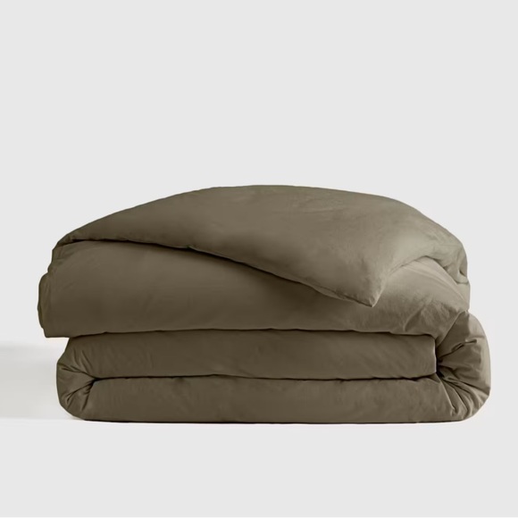 Quince Other - NWT QUINCE Organic Brushed Cotton Duvet Cover King/Cal King Dusty Olive 0396